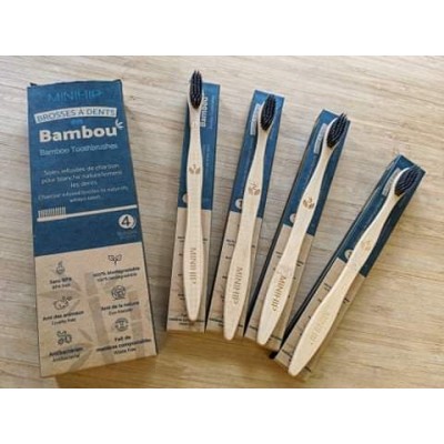 brosse à dents biodégradable en bambou 